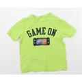 Gap Boys Green Cotton Basic T-Shirt Size XS Crew Neck Pullover