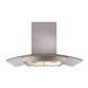 CDA 90cm Curved Glass Island Cooker Hood - Stainless Steel