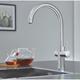 Grohe Chrome Red Duo Instant Boiling Water Tap Twin Lever with M Size Boiler in Chrome