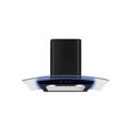 CDA 70cm Curved Glass Chimney Hood with LED Edge Lighting - Black