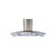 CDA 90cm Curved Glass Chimney Cooker Hood - Stainless Steel