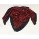 Cornelia James Womens Red Paisley Knit Scarf