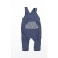 George Baby Blue Dungaree One-Piece Size 6-9 Months