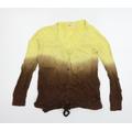 ROXY Womens Yellow Knit Cardigan Jumper Size XS - ombre