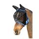 Hy Equestrian Mesh Half Mask with Ears - Black/Blue - Small Pony