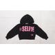 A 4-Kids Girls Black Jersey Pullover Hoodie Size 5-6 Years - Cropped