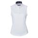 Dublin Ria Sleeveless Competition Shirt - White/Navy - Ladies Large