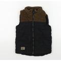 F&F Boys Black Basic Coat Waistcoat Size 7-8 Years