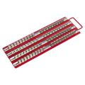 Sealey AK271 | Socket Rail Tray Red 1/4", 3/8" & 1/2"Sq Drive