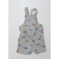 George Baby Grey Geometric Cotton Dungaree One-Piece Size 12-18 Months Pullover