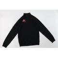 adidas Girls Black Polyester Full Zip Sweatshirt Size 11-12 Years Zip