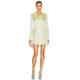 Alexander Wang Crystal Hotfix Slim Shirt Dress in Pale Lime Yellow - Green. Size 4 (also in 0, 2, 6).