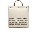 Saint Laurent North/South Foldable Tote in White - White. Size all.