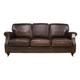 Luxury Vintage 3 Seater Settee Sofa Distressed Brown Real Leather