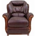 Mercury Range Armchair Sofa Genuine Italian Burgandy Leather Offer