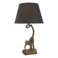 Dar Lighting DWA4222 Dwayne Table Lamp In Bronze With Black Shade