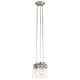 Elstead KL/BRINLEY3 NI Brinley 3 Light Ceiling Pendant Light In Brushed Nickel