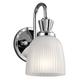 KL/CORA1 BATH Cora 1 Light Bathroom Wall Light In Polished Chrome