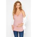 Lts Tall Maternity Blush Pink Ribbed Cami Top 22-24 Lts | Tall Women's Maternity Tops