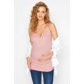 Lts Tall Maternity Blush Pink Ribbed Cami Top 12 Lts | Tall Women's Maternity Tops