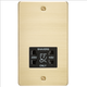 KnightsBridge Flat Plate 115/230V dual voltage shaver socket - brushed brass with black insert