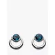 Kit Heath Bevel Cirque London Stud Earrings, Silver/Blue Topaz