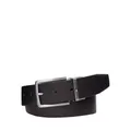 Tommy Hilfiger Denton Reversible Leather Belt, Black/Corporate
