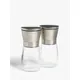 John Lewis Tip Top Stainless Steel Salt & Pepper Mills, Set of 2, Chrome/Clear