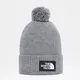 The North Face Tnf Logo Box Pom Beanie Tnf Medium Grey Heather One Size