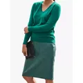 Pure Collection Cashmere V-Neck Sweater, Emerald