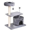 PawHut Multi-level Cat Climb Tree and Activity Center - Grey