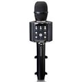 Lenco BMC-090BK Bluetooth Karaoke Microphone with Speaker & Lighting - Black