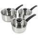 Morphy Richards 3 Piece Stainless Steel Saucepan Set