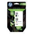 HP 21 Black/22 Tri-colour 2-pack Original Ink Cartridges