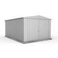 Mercia Absco Utility 10 X 15 Apex Metal Workshop Shed Zinc Colour