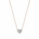 Nomination Rose Gold Crystal Heart Easychic Necklace - 44cm