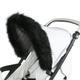 My Babiie Pram Hood Fur Trim - Black