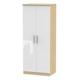 Welcome Furniture Ready Assembled Kirkhill 2-Door Wardrobe - White Oak