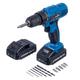 Pro-Craft 18V Li-Ion Cordless Drill Driver with 2 Batteries and 13-Piece Accessory Kit