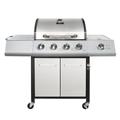 Charles Bentley 5 Burner (4 + side) Premium Gas BBQ - Silver