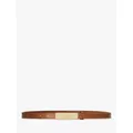 Lauren Ralph Lauren Plaque Buckle Leather Belt, Tan