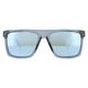 Square Crystal Blue Blue Mirror Sunglasses