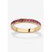 Women's Yellow Gold Plated Simulated Birthstone Eternity Ring by PalmBeach Jewelry in October (Size 9)