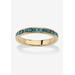 Women's Yellow Gold Plated Simulated Birthstone Eternity Ring by PalmBeach Jewelry in December (Size 8)