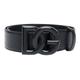 Dolce & Gabbana Logo Plaque Buckle Fastening Belt Leather Black/Black