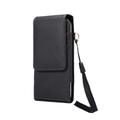 DFV mobile Leather Holster Case Belt Clip Rotary 360 with Card Holder and Magnetic Closure for Prestigio MultiPhone 5451 DUO Black