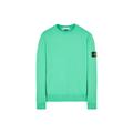 Stone Island 63020 Brushed Cotton Fleece Crewneck Sweater Light Green