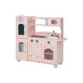 Pink Westchester Retro Wooden Kitchen Toy Kitchen With Ice Maker
