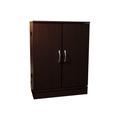 'Columbus' Double Door 324 Cd 213 Dvd Media Storage Cabinet Dark Oak