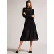 Ted Baker Latinia Textured Midi Dress, Black